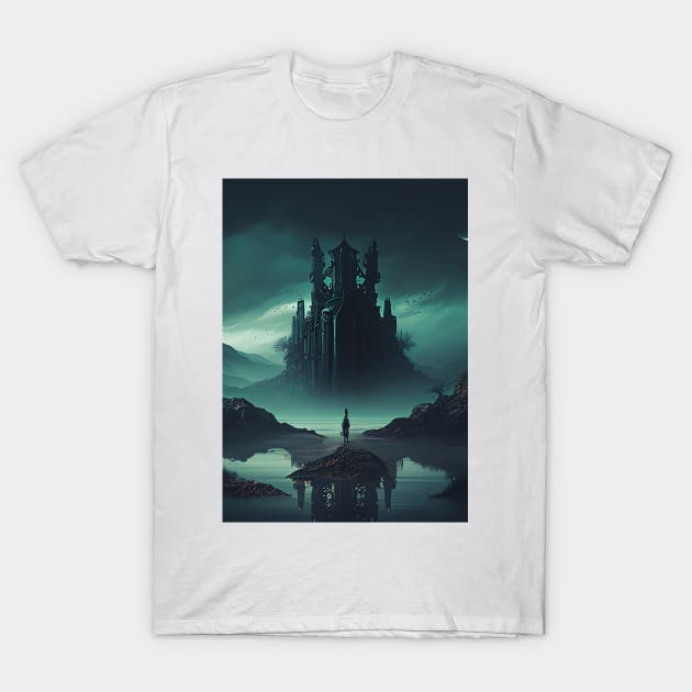 Dark Fantasy Landscape T-Shirt by CollSram